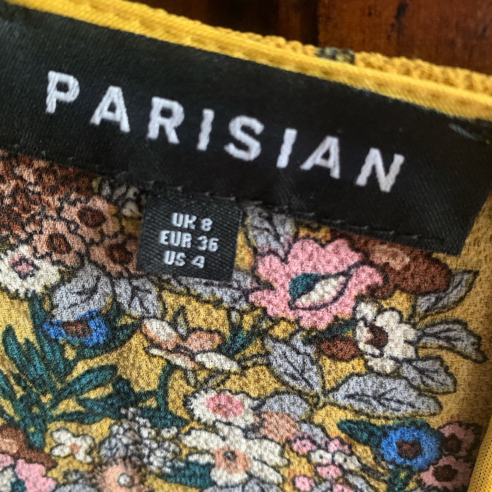 Parisian Works Yellow Ruffled Mini Dress - Picture 2 of 3
